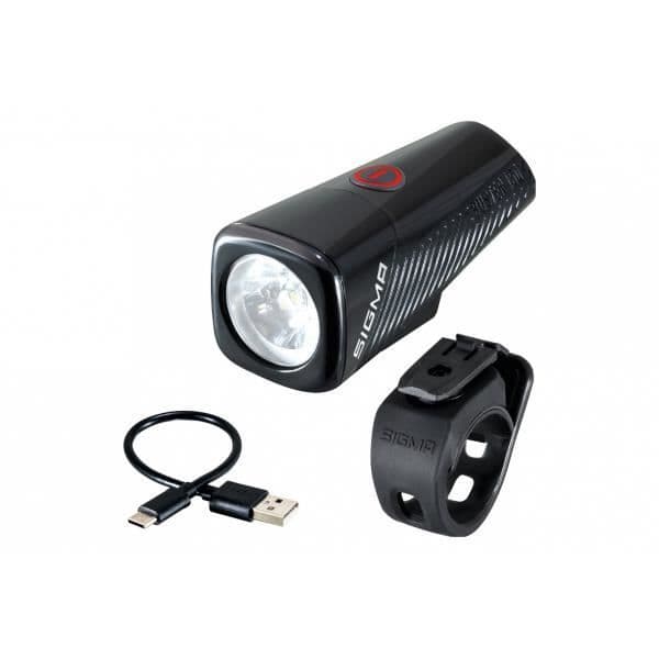 Sigma Buster 150 LED USB-forlygte - sort - 5 lystilstande - batteristatusindikator