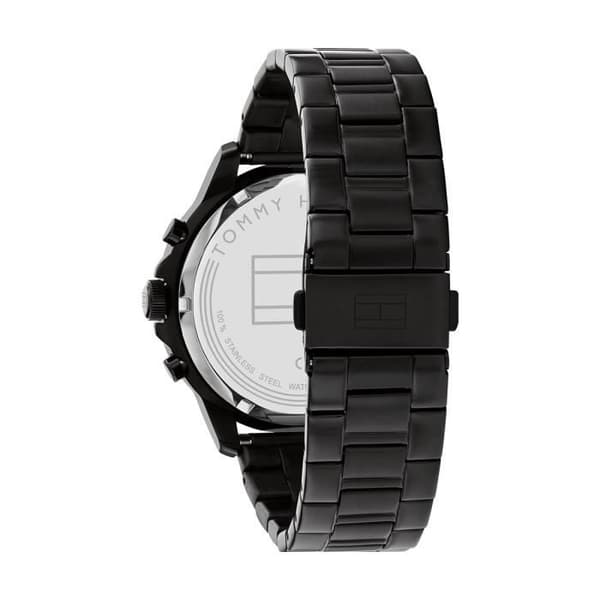 TOMMY HILFIGER Herreur i sort stål - 240211