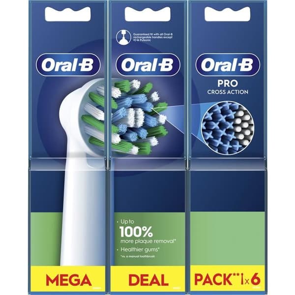 Oral-B Pro Cross Action, 6 stk.