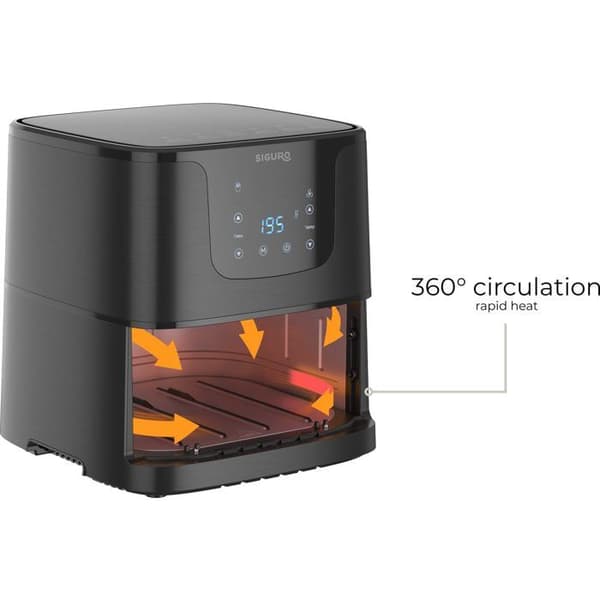 Luftfriture - SIGURO - AF-R550 - 1700 W - 5,5 l - 7 forudindstillede programmer