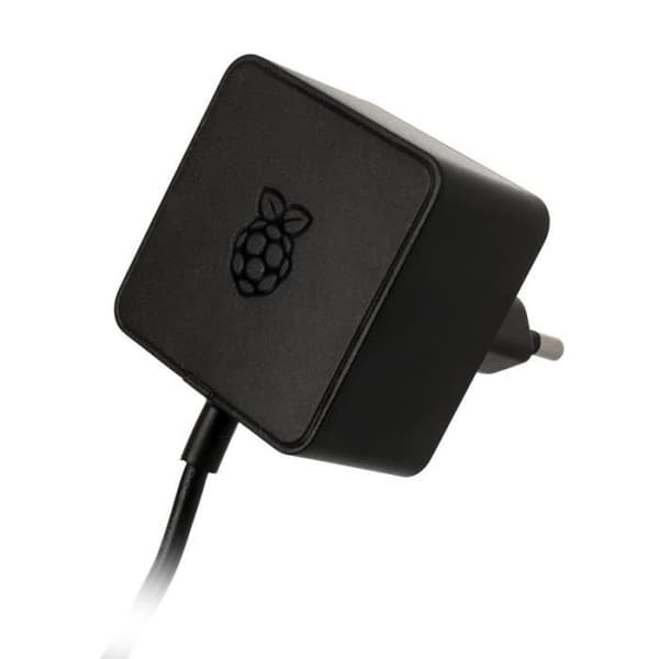 Extern strömadapter - Raspberry Pi - 4 Model B - 3 A - Svart
