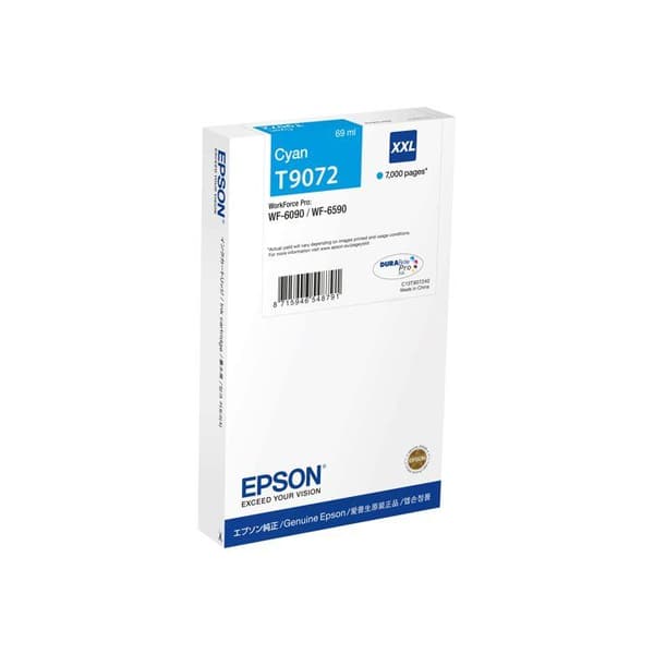 Blækpatron - EPSON - T9072 - Cyan - Yield 7000 sider