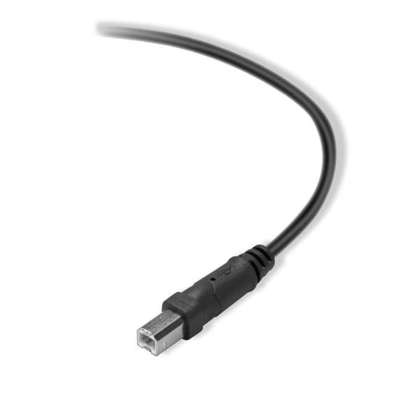 USB-kabel - BELKIN - DSTP - 3M - Sort - USB 2.0 - Støbt med kabelbindere