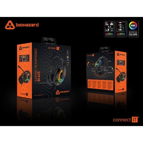 Gaming headset - CONNECT - CHP-4600-BK - Kablet - Mikrofon - Circum-aural