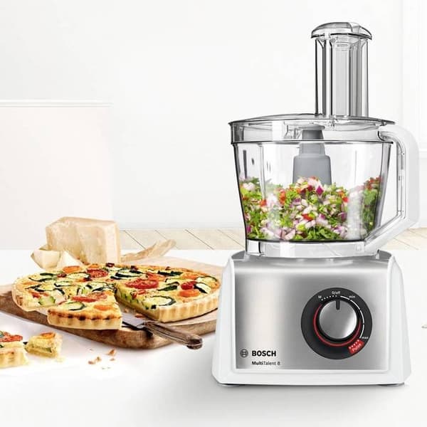 Multifunktionsrobot - Bosch - MultiTalent 8 MC812S814 - 1250 Watt - Børstet rustfrit stål - Hvid