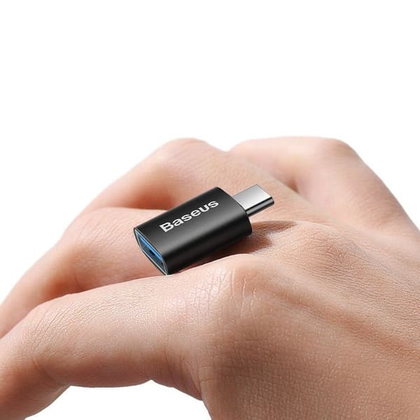 USB-C OTG-adapter - Baseus - Ingenuity Series - Svart - USB 3.1 - Överföring 10 Gbps