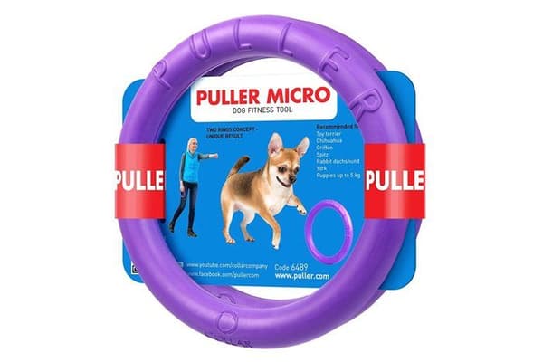Interaktivt Legetøj - COLLAR - Puller micro - 2 Ringe - Lilla - Diameter 13 cm
