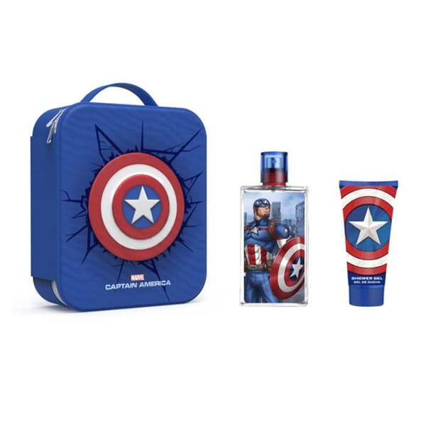 Marvel Captain America Eau De Toilette Spray 100ml Set 3 Delar