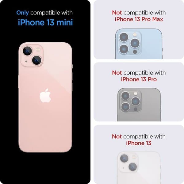 Telefoncover - Spigen - ACS03680 - iPhone 13 Mini - Mat Sort - Indbygget magnet - Stødabsorberende