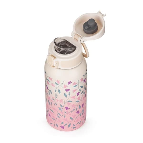 PETITE&MARS Barnflaska i stål 350 ml Delikata Blommor 36m+