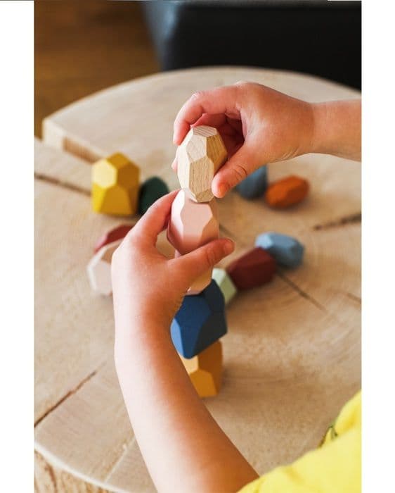 Træ balancesten - Montessori blokke