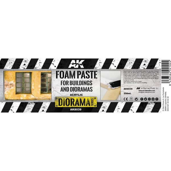 Maling - AK INTERACTIVE - Skumteksturizer & Forsegler - Hvid - 250ml - Skumbeskyttelse