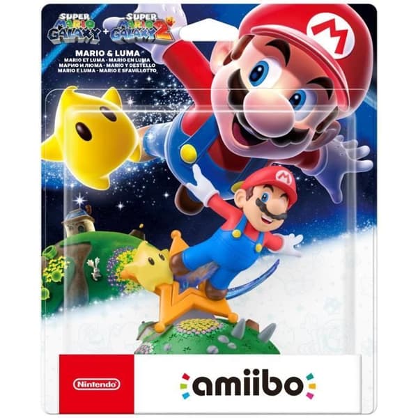 Figur Amiibo - Mario & Luma • Samling Super Mario