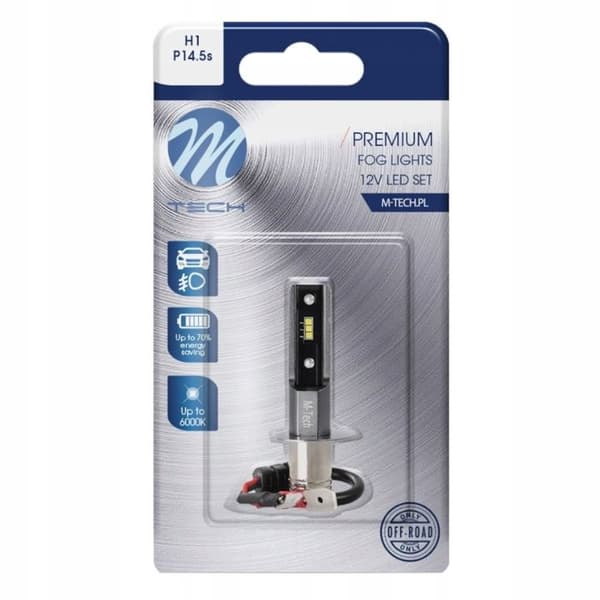 LED-pære H1 P14.5s 6x1616SMD hvid 6000K
