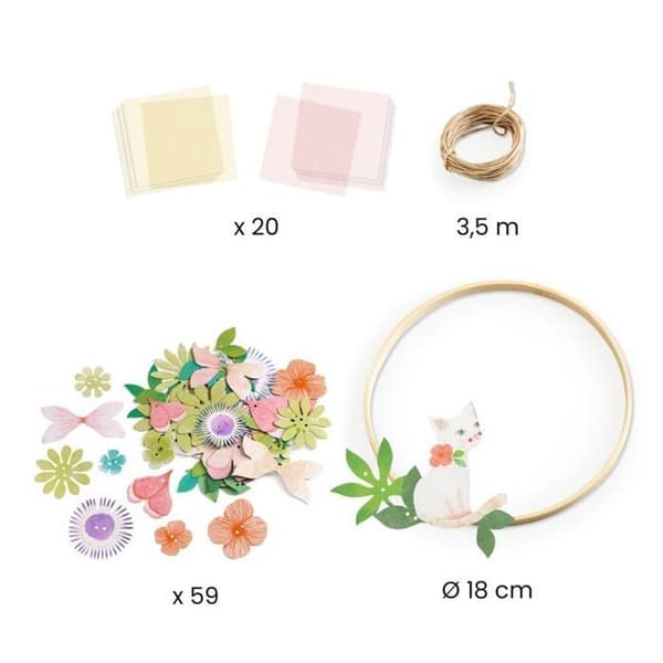 DIY Krans - Dalia - DJECO - Pack små material - Blå