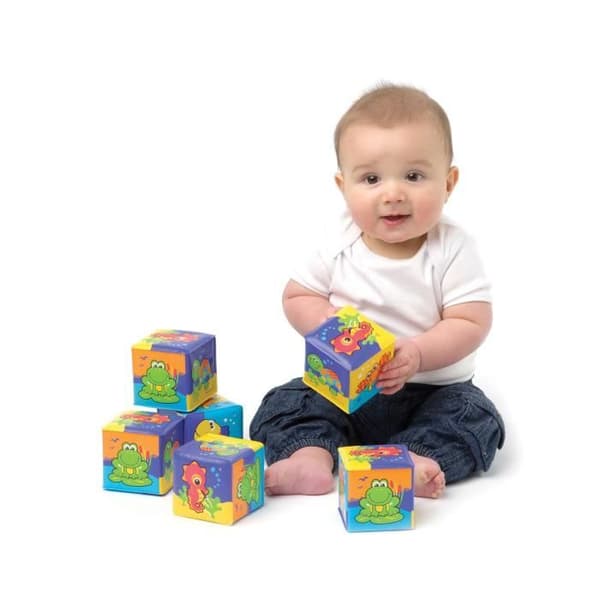 Bløde badeboller - PLAYGRO - 6 stk. - Motorik og koordination - Havdyr