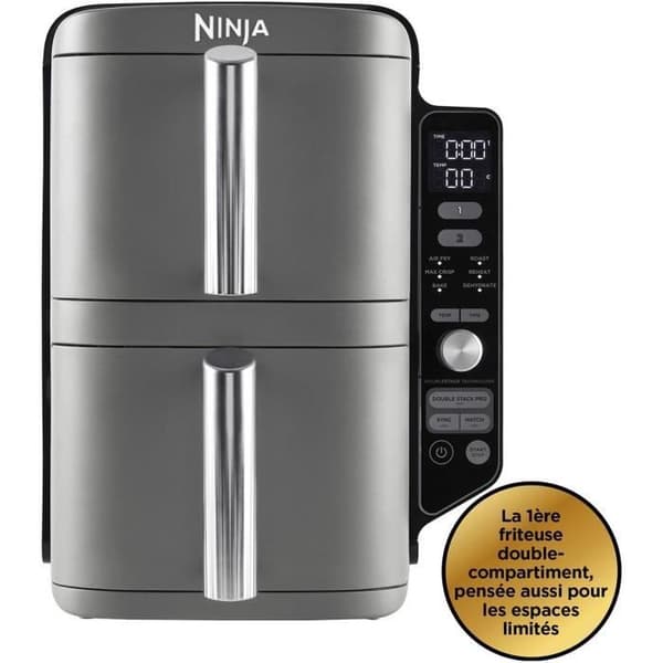 NINJA luftfryer - Double Stack XL SL400EU - Kapacitet 9,5L - 6 tilberedningsprogrammer - 2470W