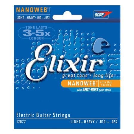 Elguitarstrenge - ELIXIR - 12077 - Nanoweb - Light Heavy - Styrke 10-52