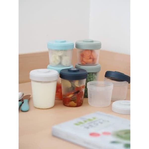 BÉABA - Lot 8 Portioner Clip - 2. Alder - 100% Hermetisk - Stabelbare