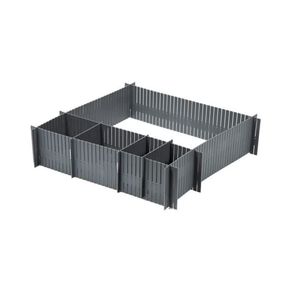Lådans separator - COMPACTOR - Gratis - 6 plattor - Polystyren - 44xH10 cm - Grå