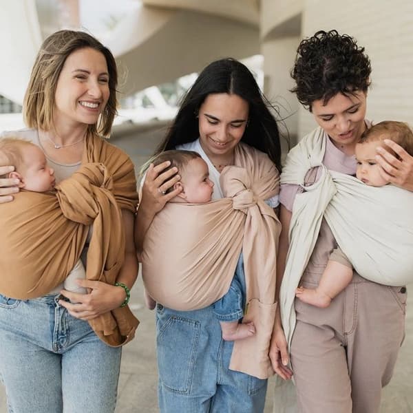 Bæresele BOBA Ring Sling i hør PEONY - BOBA