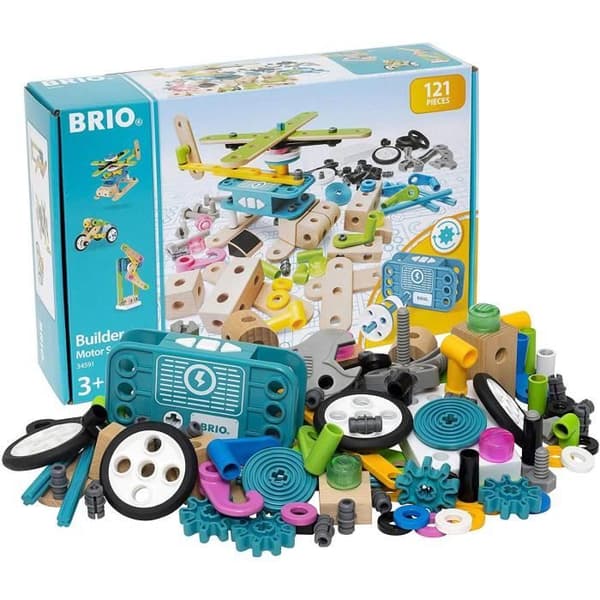 Builder and Engine Box 121 stykker - BRIO - 34591 - Byggespil