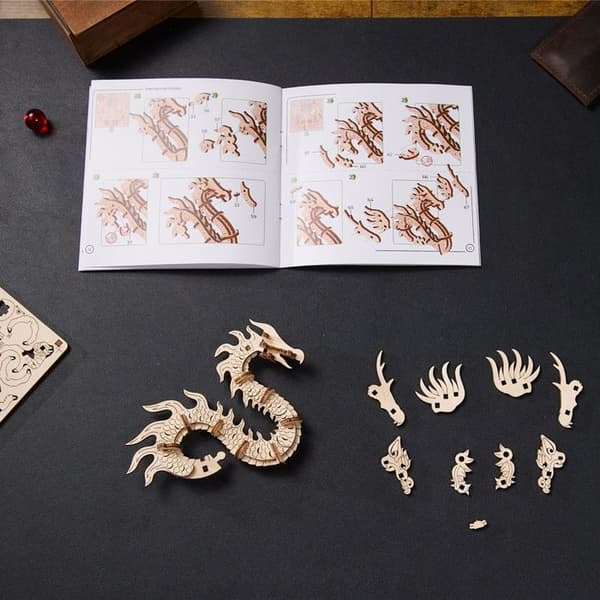 Trædrage - Ugears - 3D puslespil i træ