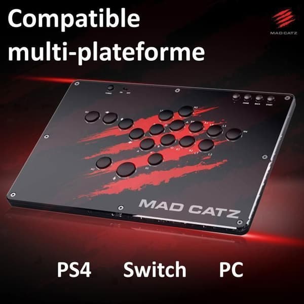 "Arcade Controller Uden Stang - MADCATZ - N.E.K.O. - 18 Kailh Choc V2 Knapper - PS4, PC, Switch - Ergonomisk"