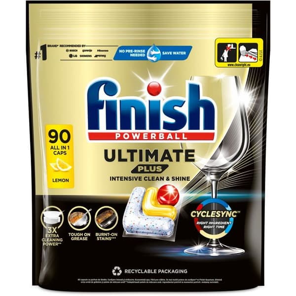 FINISH Ultimate Plus All in 1 Citron, 90 st
