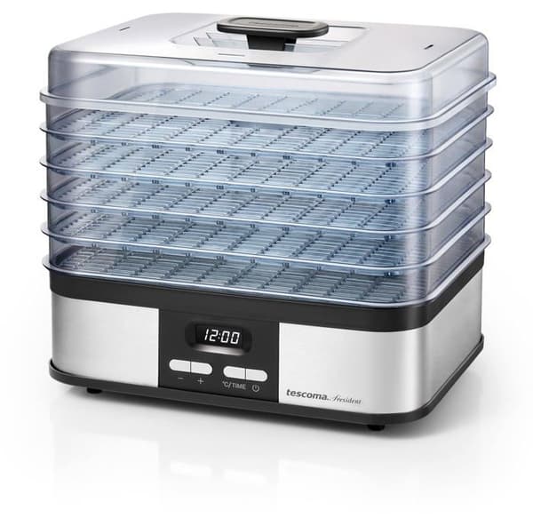 Mad dehydrator - TESCOMA - 909080 - 5 hylder - Variabel temperatur - Indbygget timer