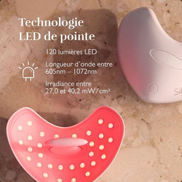 LED-mask Silk'n Masque LED + Nära infraröd LumiLips Vit