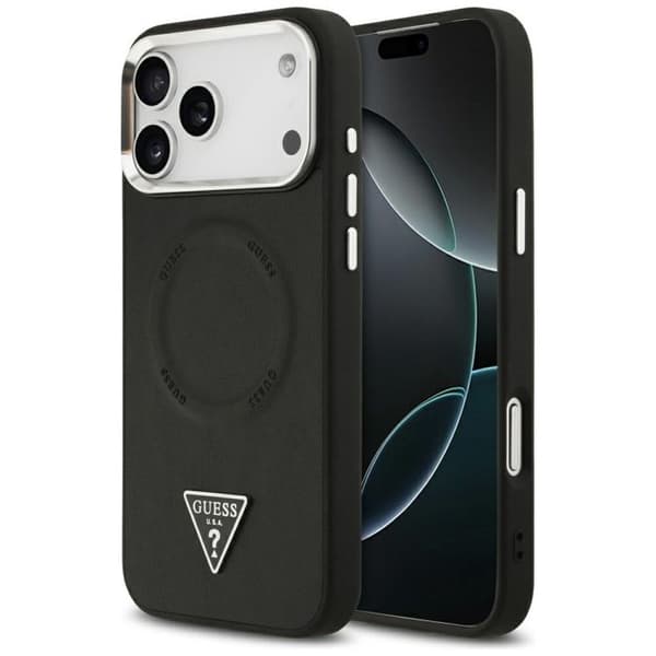 Coque Guess Hardcase Triangle Logo MagSafe til iPhone 17 Pro Max - Sort