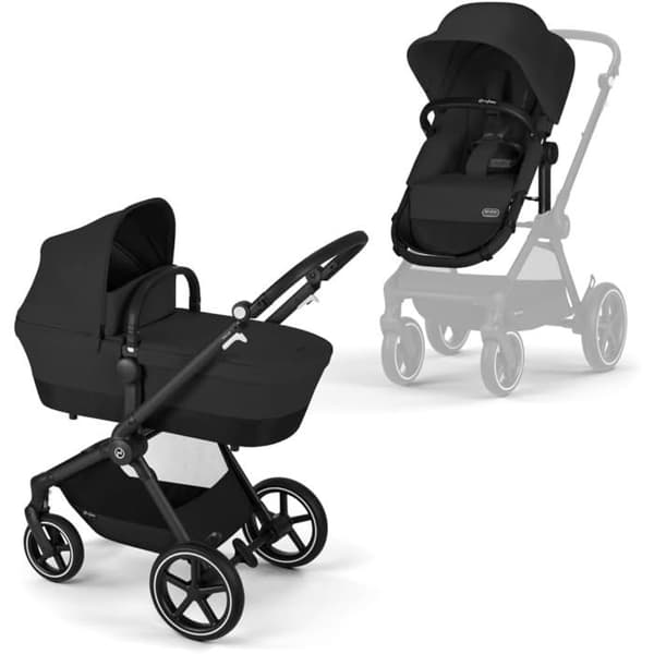 Poussette 2-i-1 CYBEX Gold EOS Lux Moon Black - Resesystem