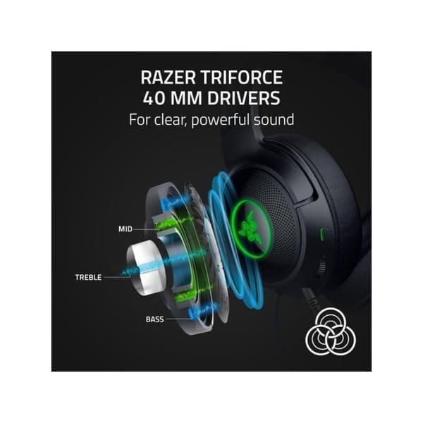 Spil headset - Razer - Kraken Kitty V2 - Sort - USB-A - Over-Ear