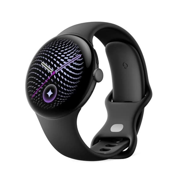 Google Pixel Watch 5 45 mm Bluetooth Sort Mat med sort vulkansk gummibånd