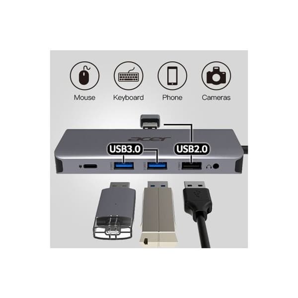 USB Hub - Acer - HUB USB-C 12 I 1 - HDMI - DisplayPort - USB 3.0