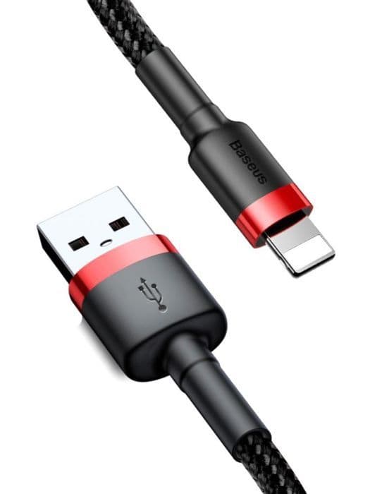 Forstærket iPhone-kabel Hurtigopladning Robust 2 meter