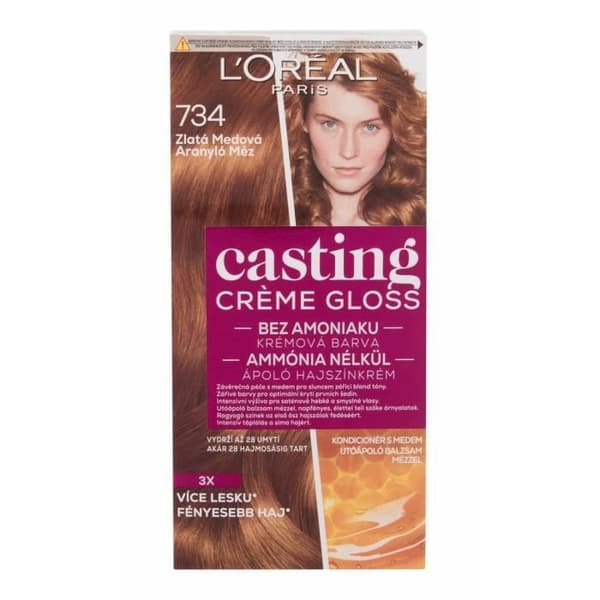 48ml Loréal Paris Casting Creme Gloss, 734 Gylden Honning, Hårfarve