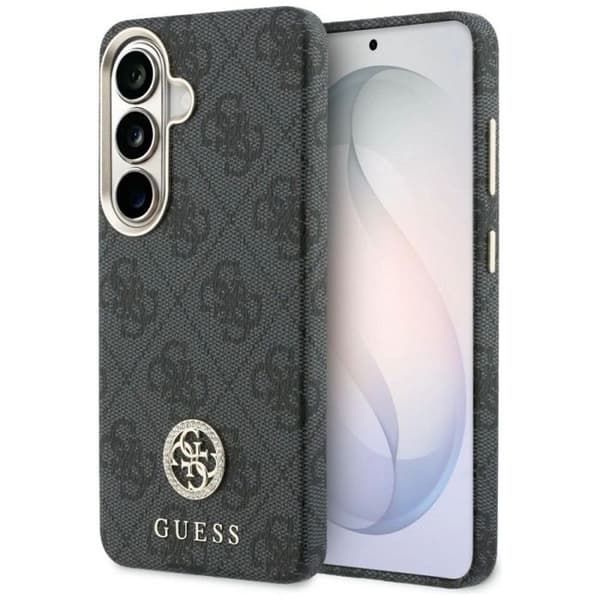 Coque MagSafe Guess 4G Rhinestone Rundt Logo Sort