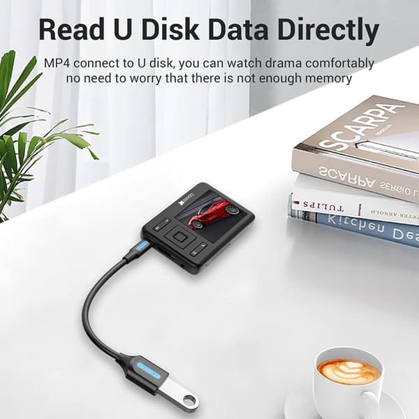 OTG-adapter - VENTION - USB-B til USB 2.0 - 480 Mbps - 0,15 m - Sort