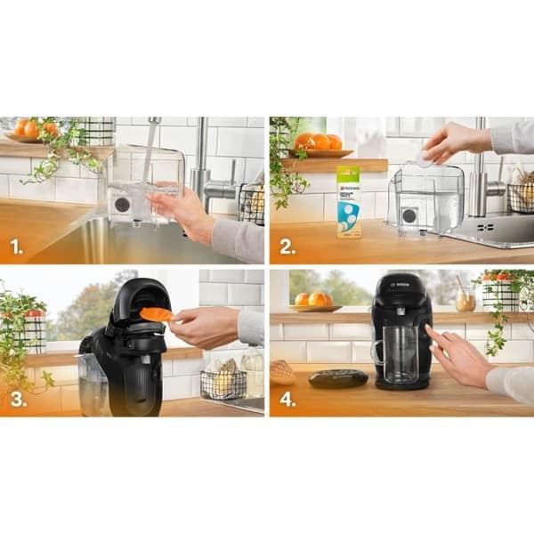 Multidrikks kaffemaskin - BOSCH - TASSIMO - T11 Sort stil - 1400 W