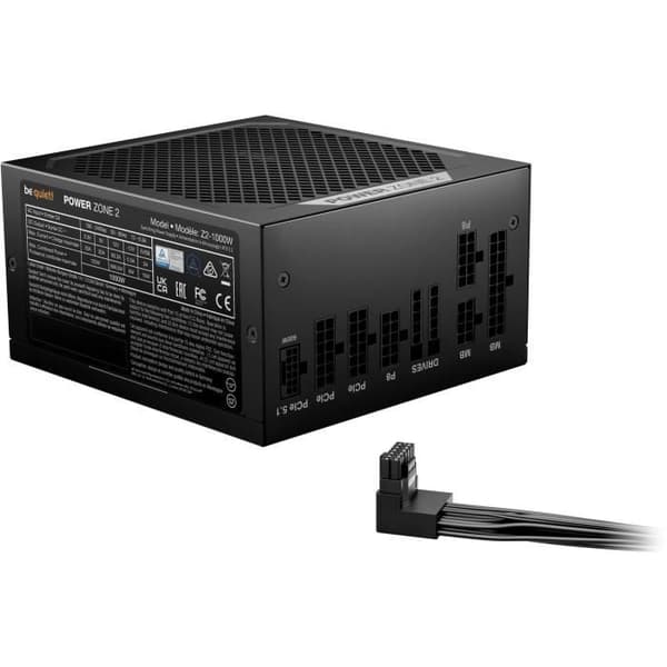 Strömförsörjning PC - BE QUIET! - POWER ZONE 2 - 1000 W - Certifierad 80 Plus Platinum - Modulinär