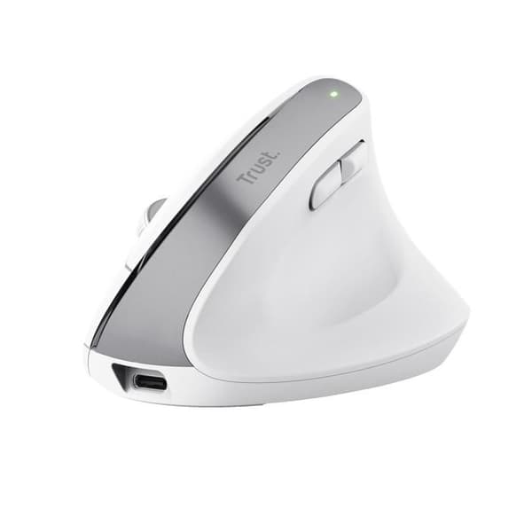 Trådløs ergonomisk mus - TRUST - Bayo+ - Bluetooth/RF 2.4 GHz - 2400 dpi - 6 programmerbare knapper