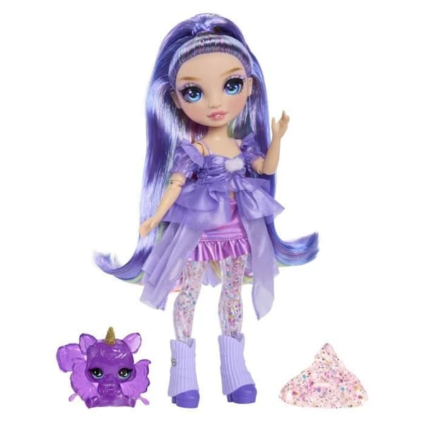 Rainbow High Rainbow Shimmers med slime mode docka - Violet (lila)