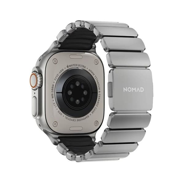 Nomad Stratos Armbånd til Apple Watch 49mm Sølv/Sort