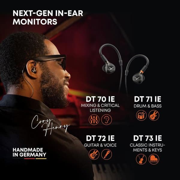 Intra-öronmonitor beyerdynamic DT 72 IE - Professionell gitarr & röst