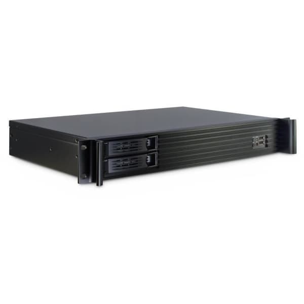 Support Server - Inter-Tech - 1.5U-1528L - Stål - Mini-ITX - Sort