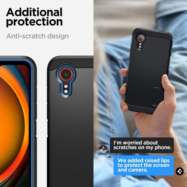 Spigen Tough Armor - Cover til Samsung Galaxy XCover 7 (Sort)