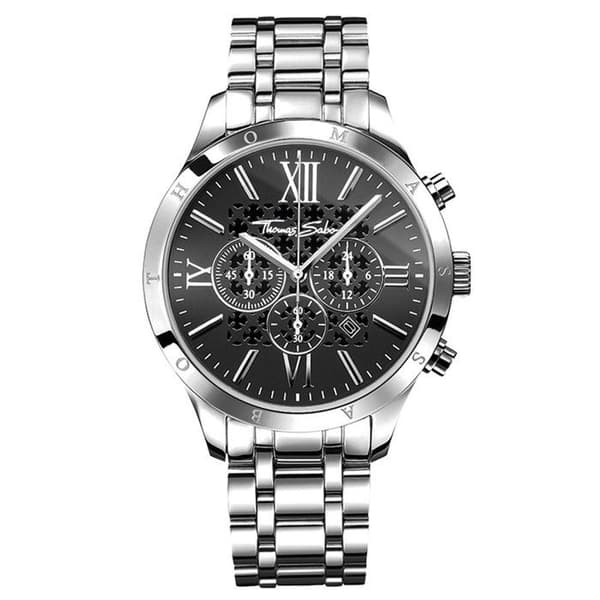Ur - Thomas Sabo - WA0015-201 - 43 mm - Sølv Sort - Analog - Kvarts