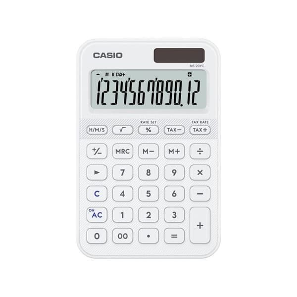 Casio skrivbordskalkylator MS-20YC vit